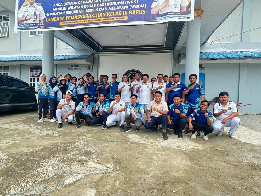 Lapas Kelas III Barus Gelar Olahraga Bersama UPP Barus