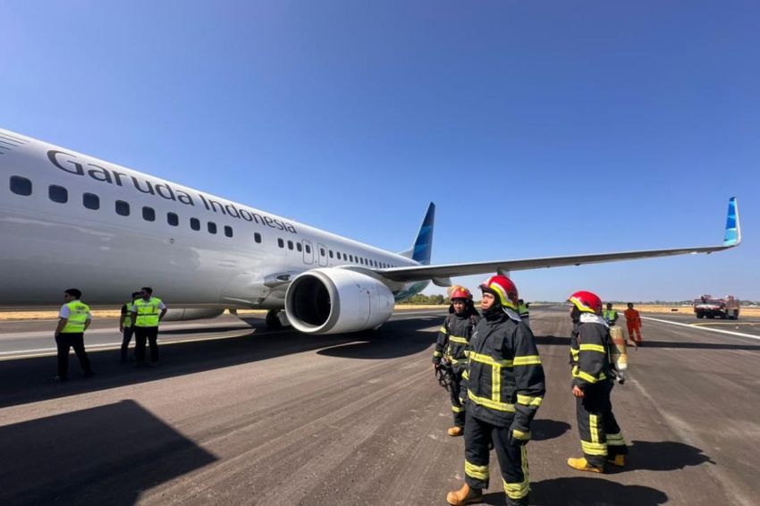 Garuda GA604 Alami Pecah Ban, Pesawat Berhasil Mendarat Selamat di Makassar