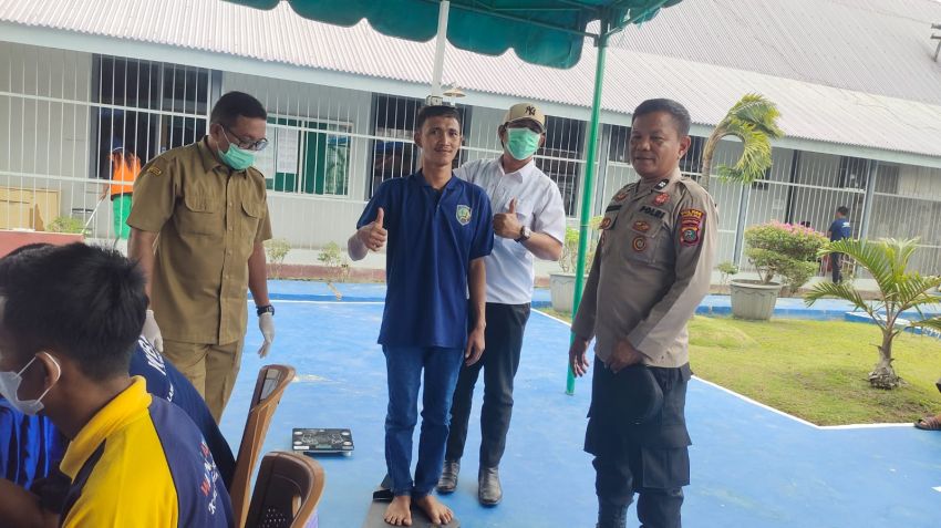 Polsek Datuk Bandar Dampingi Pelacakan Kasus TB dan CKG di Lapas Kelas II B Tanjungbalai