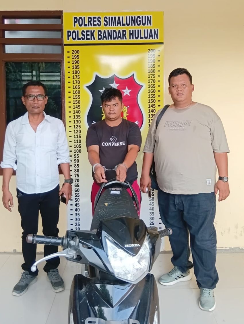 Curi Motor Kakaknya Sendiri, Jerman Ditangkap Polsek Bandar Huluan