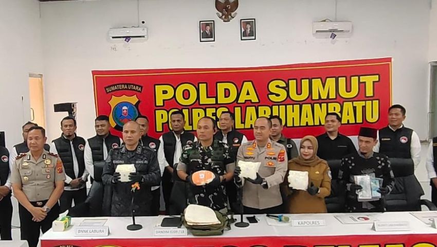 Polres Labuhanbatu dan Kodim 0209/LB Gagalkan Peredaran 3,87 Kg Sabu