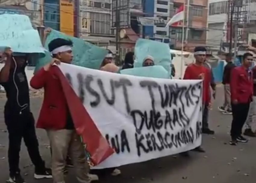 Belasan Siswa Diduga Keracunan, IMM Labura Unras di SPPG Polres Labuhanbatu 2