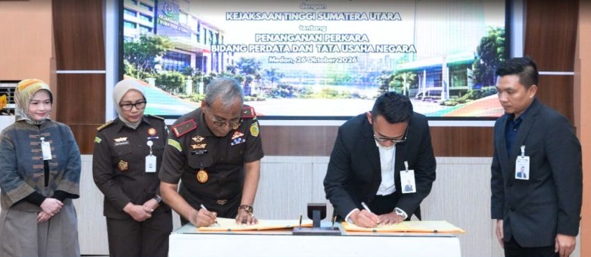 Kejati Sumut dan Bank Syariah Indonesia Teken PKS di Bidang Hukum Perdata dan Tata Usaha Negara