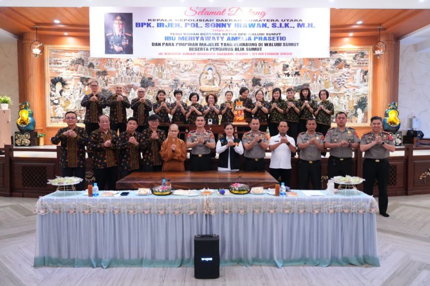 Jaga Kerukunan Umat, Kapolda Sumut Silaturahmi ke WALUBI