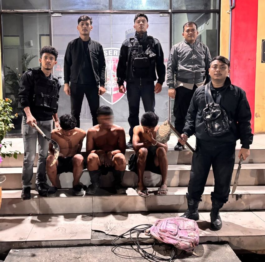 Diduga Curi Kabel, Tim Macan Polres Belawan Tangkap 3  Pria di Labuhan Deli