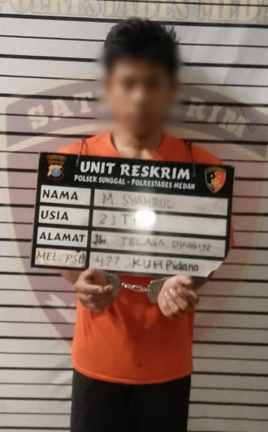 Curi Kabel dan Besi, Pemuda 21 Tahun Ditangkap Polsek Sunggal