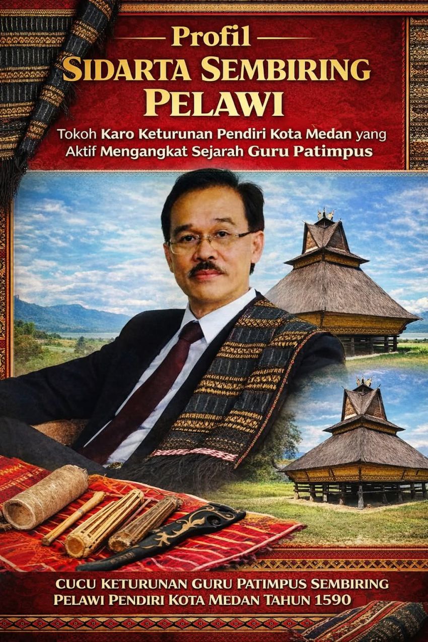 Jelang Kerja Tahun Merdang Merdem Medan, Cucu Guru Patimpus dan Panitia Antar Bunga ke Makam dan Tugu