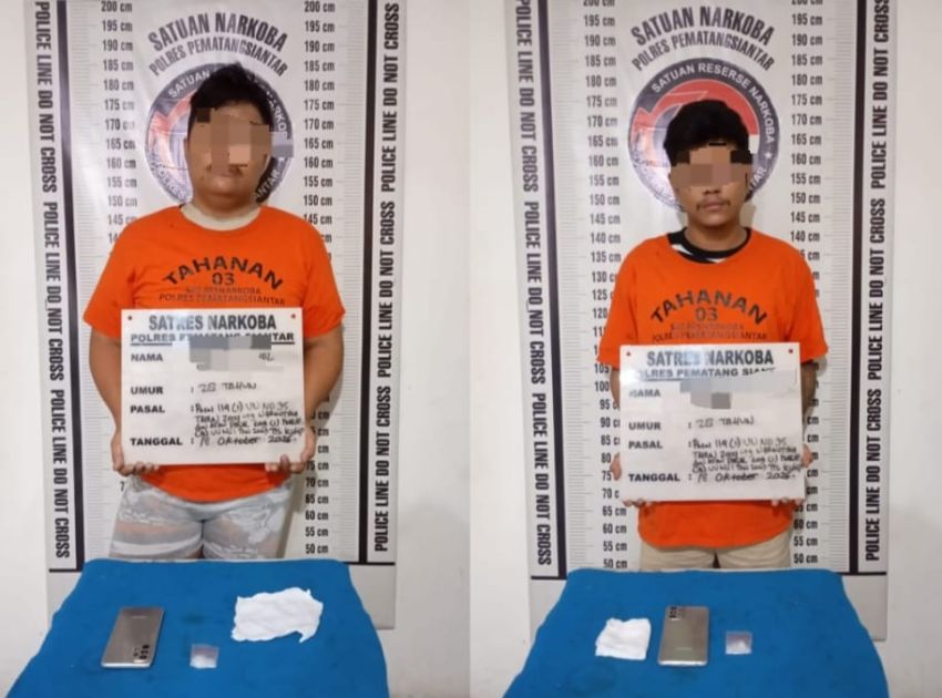 Kantongi 1,63 Gram Sabu di Depan Cafe, 2 Pria di Siantar Diciduk