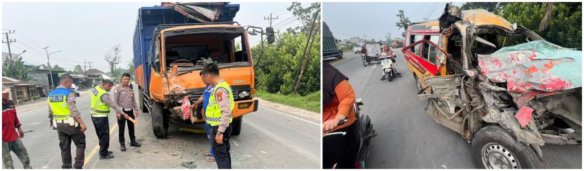 Sopir Angkot Tewas dalam Tabrakan Beruntun di Perbaungan