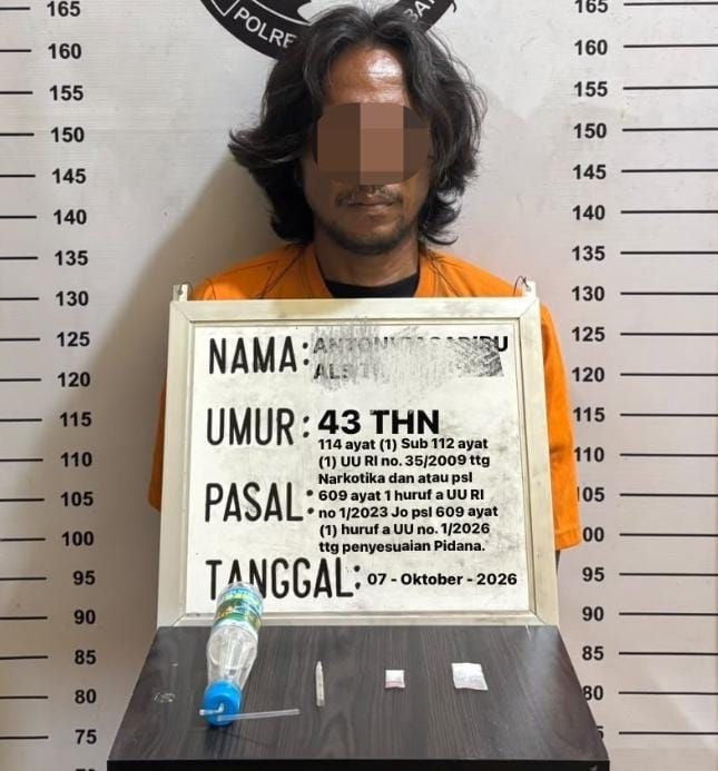 Polres Labuhanbatu Tangkap Pria di Bilah Hulu, Sita 1,46 Gram Sabu