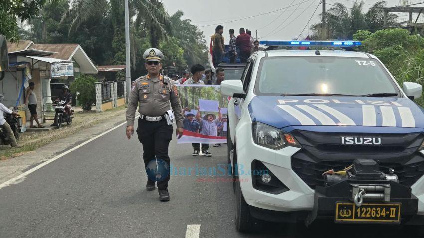 Kasat Lantas Polres Palas Pimpin Pengawalan Unras Konflik Agraria PT SSL dan PT SRL