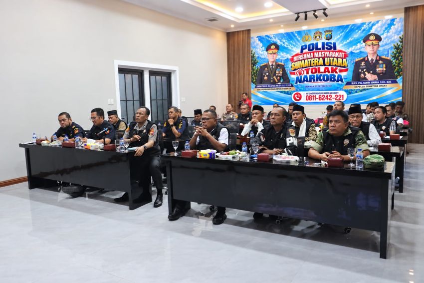 Polres Tanjungbalai Ikuti Zoom Rilis Pengungkapan 1,16 Ton Narkoba Dan Deklarasi Menolak Narkoba