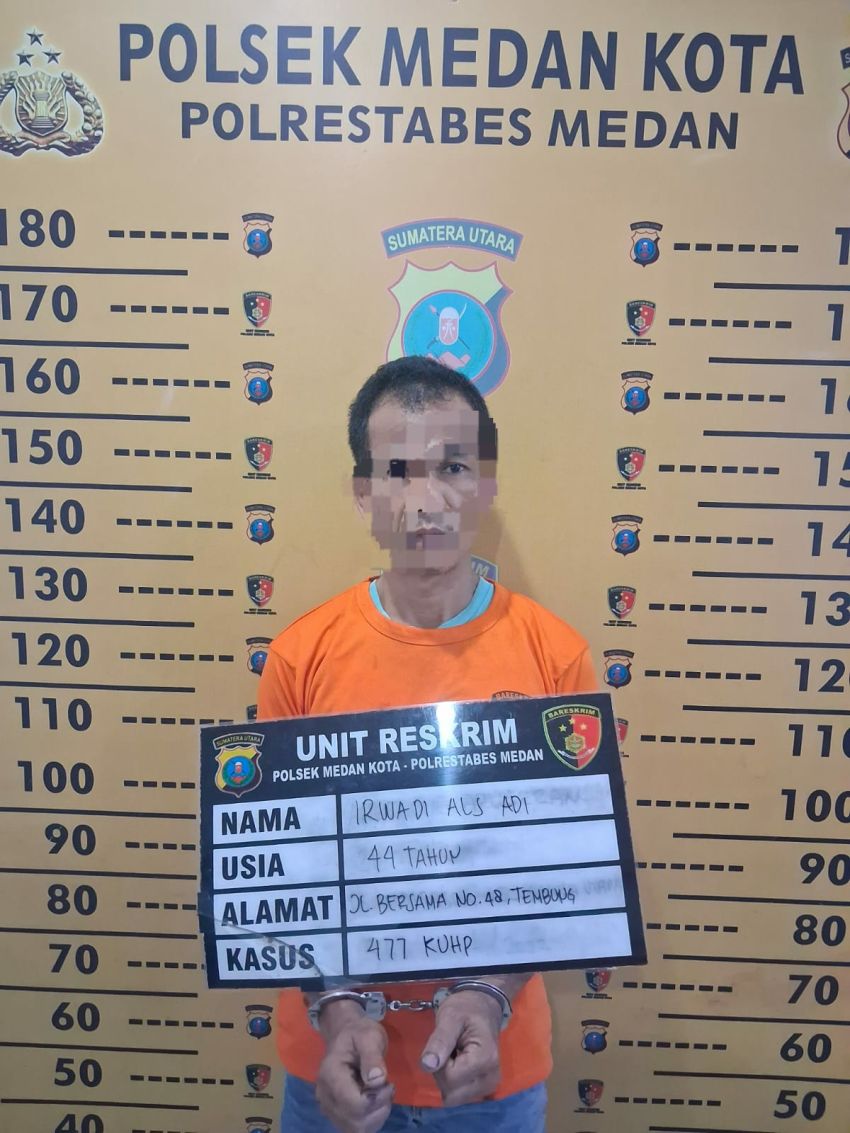Polsek Medan Kota Tangkap Pelaku Bongkar Rumah Kosong di Madong Lubis