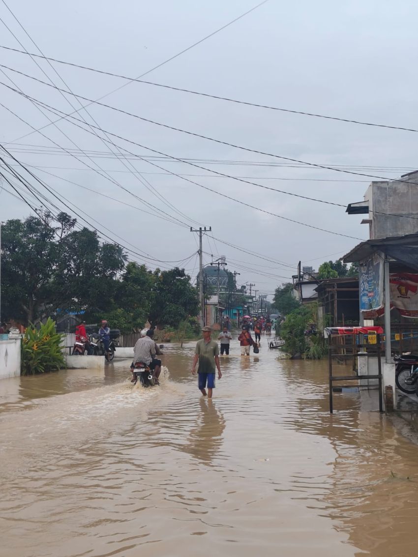 Ribuan Rumah di Batangkuis Terdampak Banjir, Jalan Arteri Kualanamu Ikut Terendam