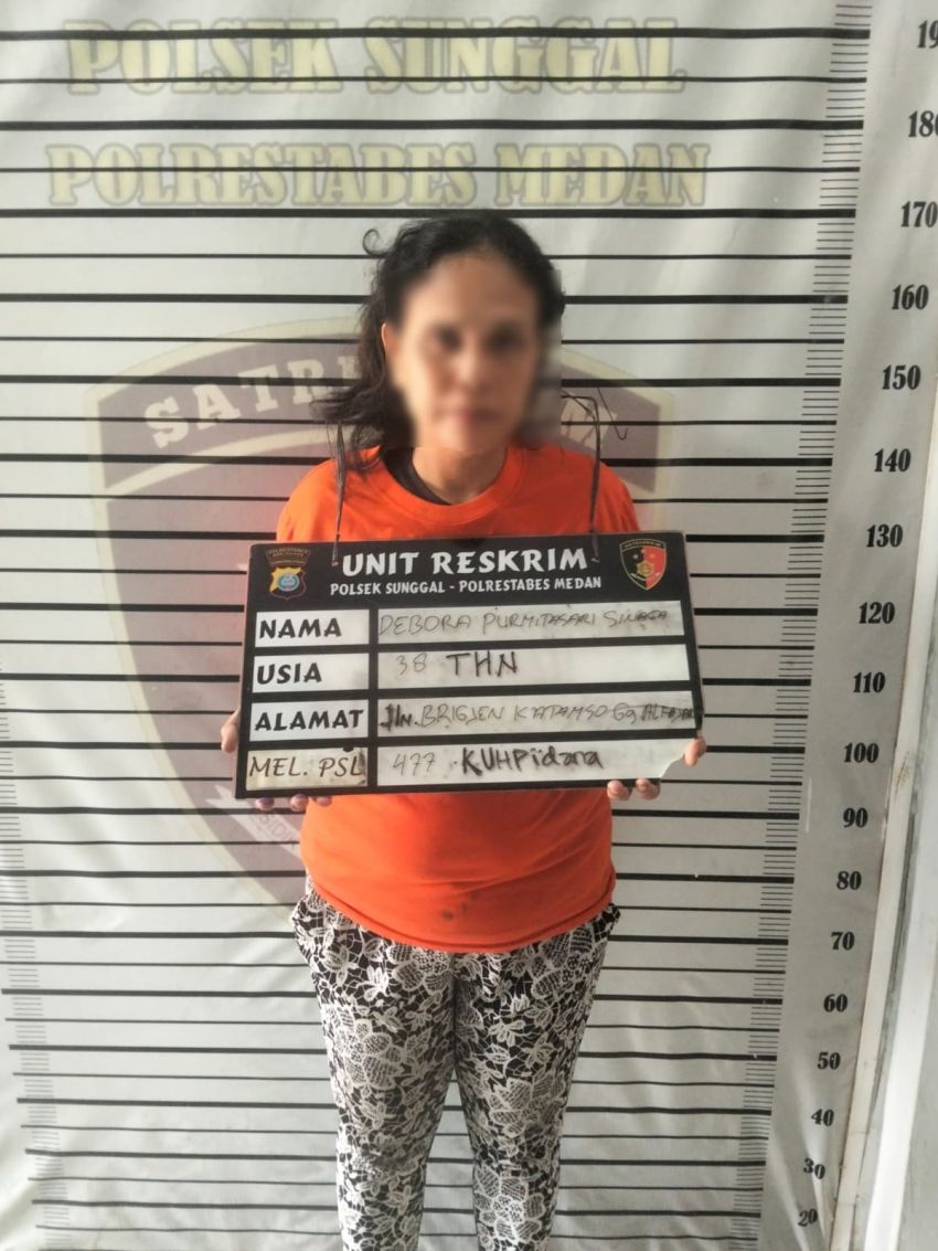 Wanita Pencuri Tas Berisi Uang dan Perhiasan Diamankan Polsek Sunggal