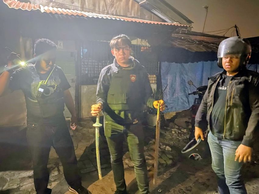 Bandit Jalanan Rampok HP, Timsus Temukan 2 Sajam di Lokasi Kejadian