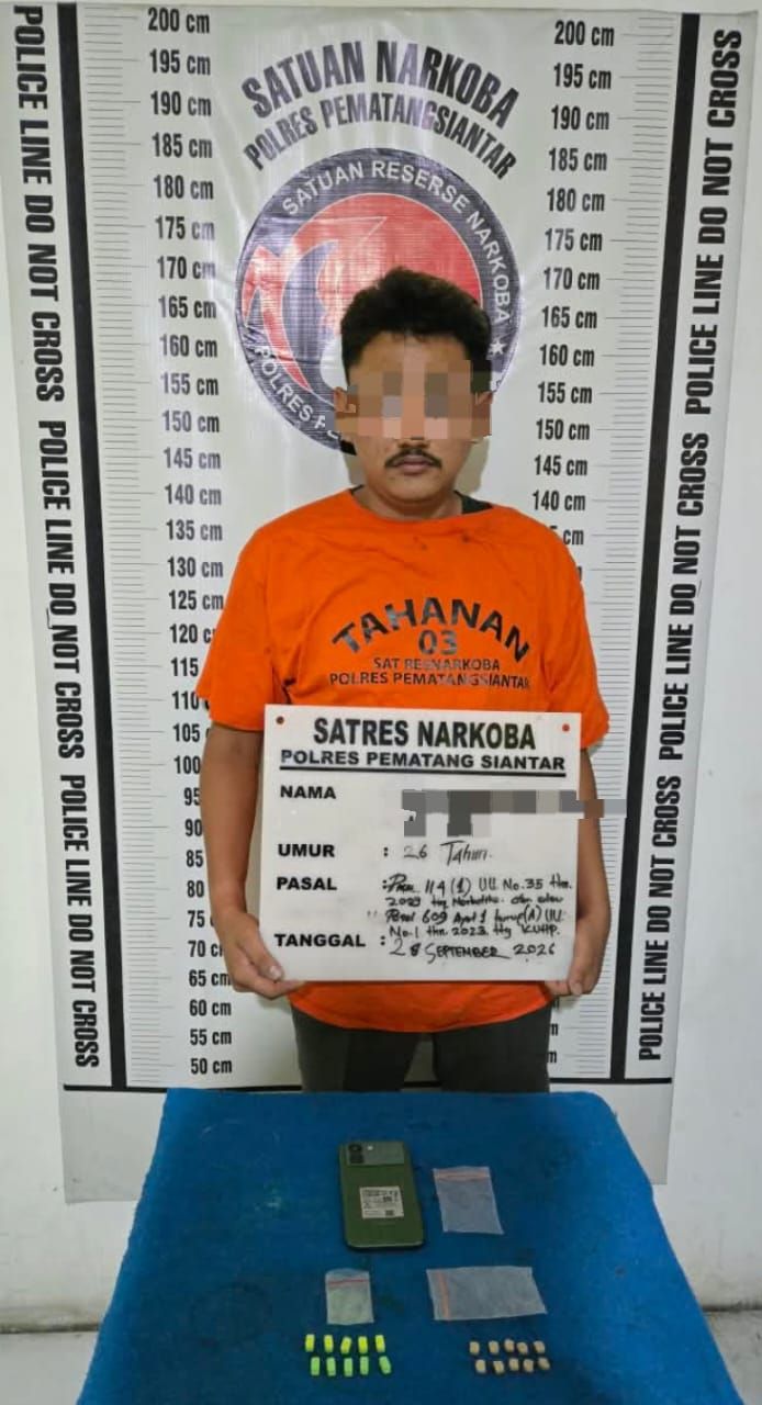 Miliki 20 Butir Ekstasi, CS Ditangkap Polisi di Pematangsiantar