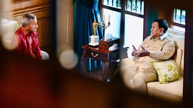 Menghadap Prabowo, Menlu Singapura Bahas Komitmen Atasi Kabut Asap