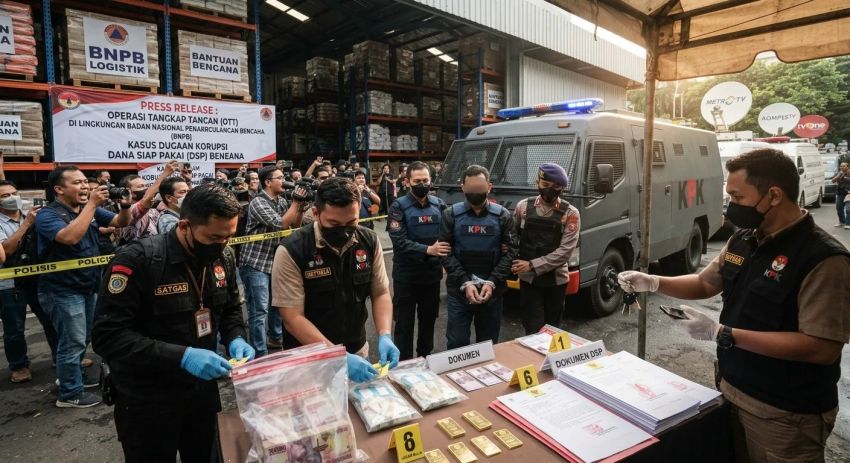 Sita Rp1,4 Miliar dan Emas, KPK Tangkap Pejabat BNPB dalam Operasi Tangkap Tangan
