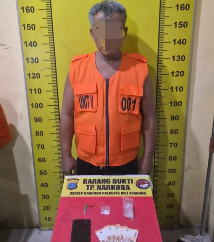 Polresta Deliserdang Tangkap Sopir Nyambi Pengedar Sabu di Lubukpakam
