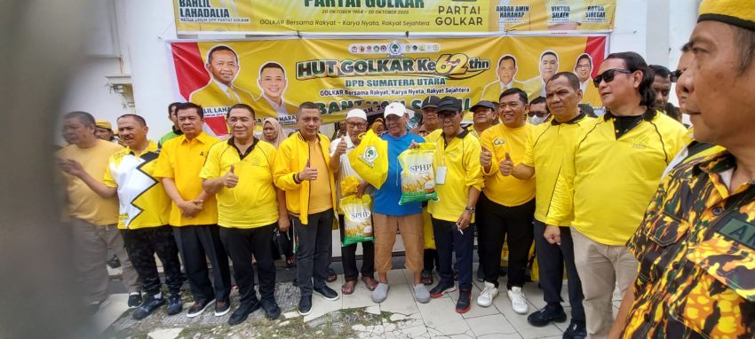 Golkar Sumut Bagikan 2.500 Paket Sembako, Sasar Ojol hingga Kaum Dhuafa