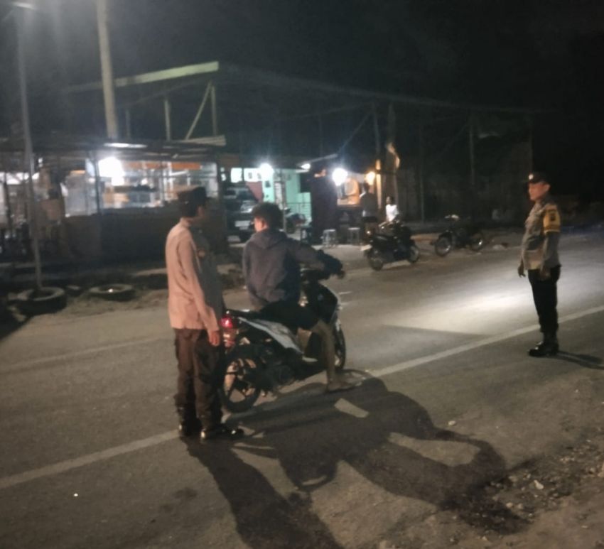 Antisipasi Geng Motor dan Curas, Polsek Dolok Pardamean Patroli Blue Light