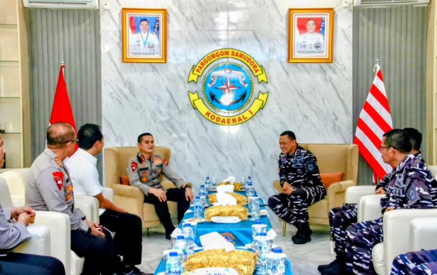 Pererat Hubungan Kelembagaan, Kapolda Sumut Sambangi Kodaeral I Belawan