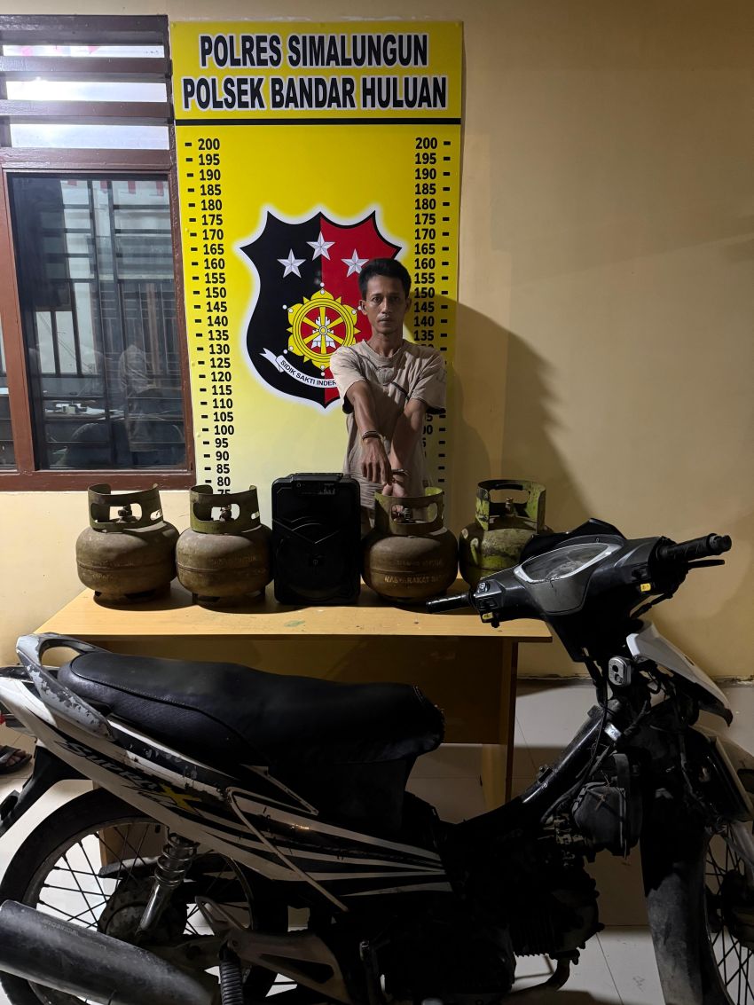 Pencuri Tabung Gas Diringkus Polsek Bandar Huluan