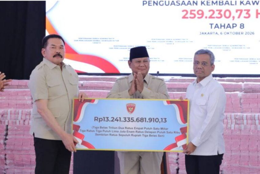 Kejaksaan Serahkan Rp13,2 Triliun dan Kembalikan 6,2 Juta Hektare Kawasan Hutan