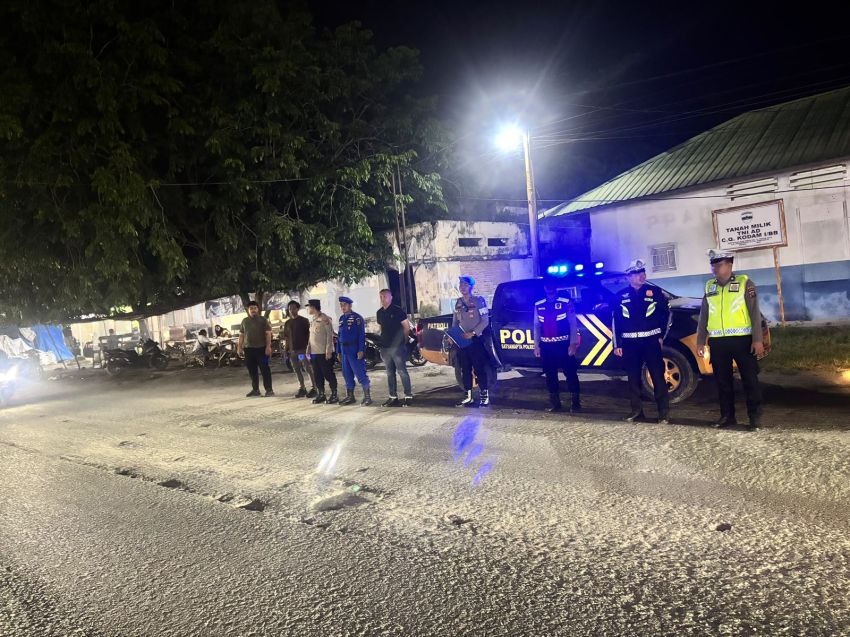 Tingkatkan Keamanan Malam, Polres Tanjungbalai Gelar Patroli Blue Light
