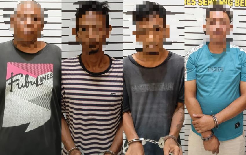 Polisi Bongkar Transaksi Sabu di Perbaungan, 4 Pria Diringkus