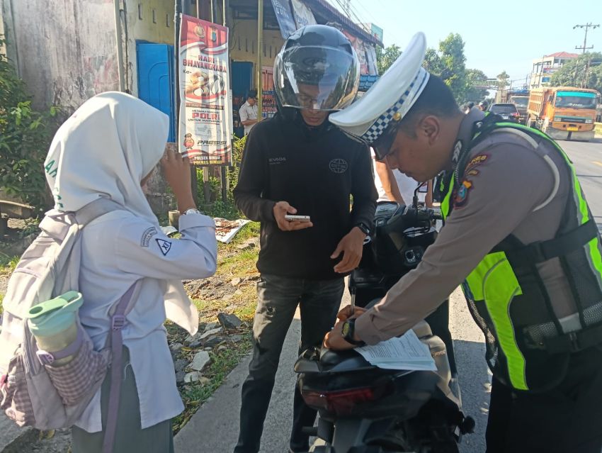Satlantas Binjai Tegaskan Tilang Manual, Pelanggar Dilarang Bayar Denda di Tempat