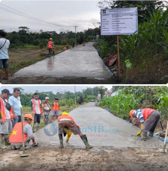 Warga Senang Ruas Jalan Nagori Dolok Parriasan Dibangun