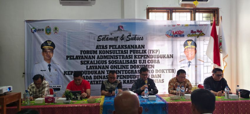 Dukcapil Nias Sosialisasikan La&rsquo;o Dokter, Permudah Layanan Adminduk secara Online