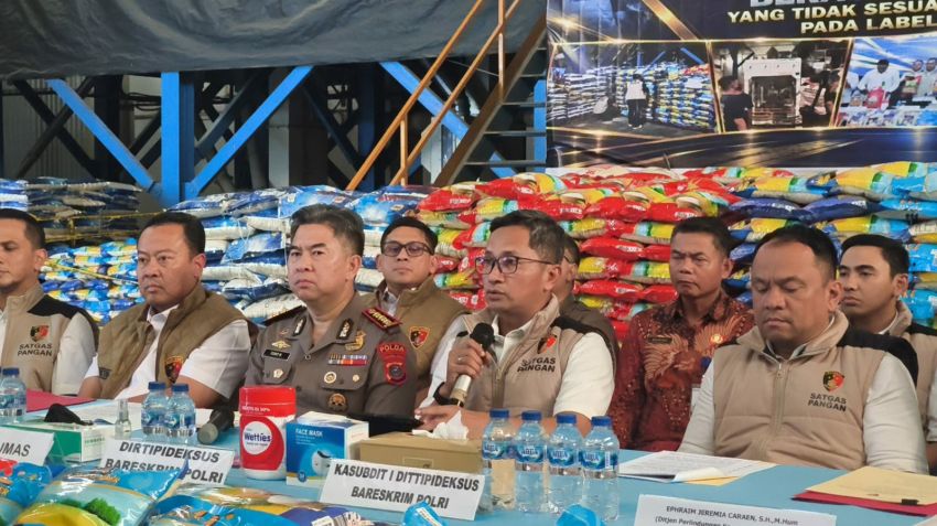 Bareskrim dan Polda Sumut Bongkar Beras Fortifikasi Tak Sesuai Label, Nilai Produksi Rp14,1 Miliar