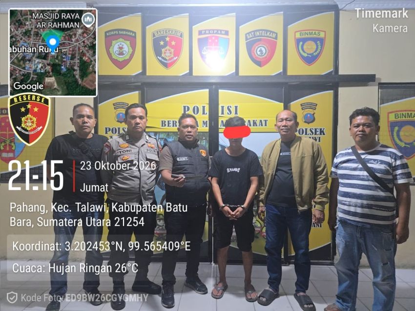Polsek Talawi Amankan Terduga Pembunuh Nelayan di Nibung Hangus